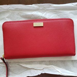 Kate Spade Newbury Lane Neda Wallet in Red NWT